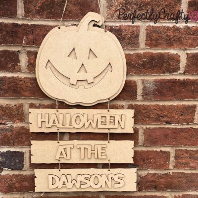 Halloween At The Layered Hanging Sign