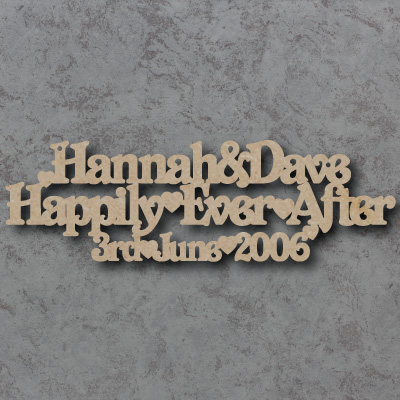 Personalised Happily Ever After Craft Sign
