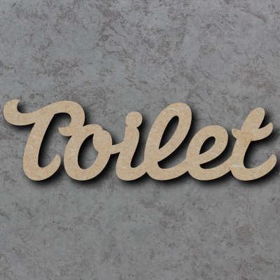 Toilet Script Font Wooden Words