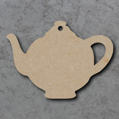 6mm thick SMALL TEAPOT IN MDF-SET OF 5 /WOODEN CRAFT SHAPE/DECORATION