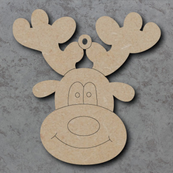 Reindeer Head 02 Detailed Craft Shapes