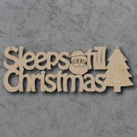 Sleeps till Christmas Craft Sign