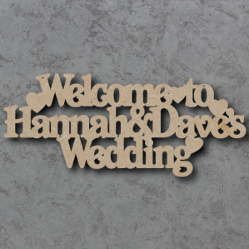 Personalised Welcome to the Wedding Craft Sign