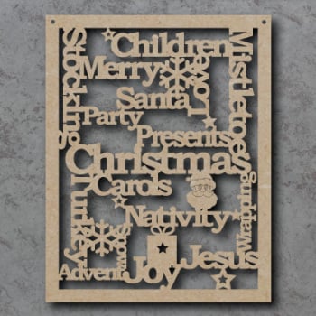 Christmas Words Craft Sign