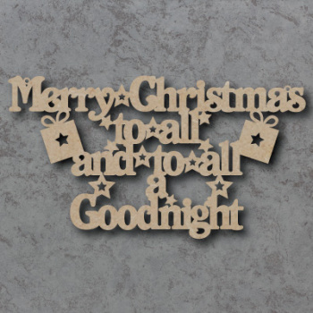 Merry Christmas to all and to all a Goodnight Craft Sign