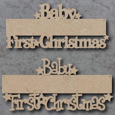 Blank Babys First Christmas Craft Sign