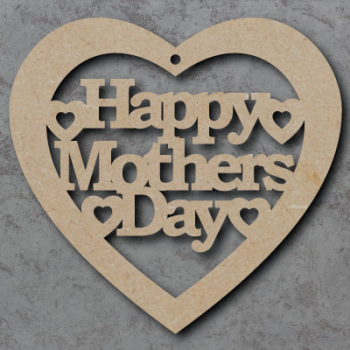Happy Mothers Day Heart With Hearts
