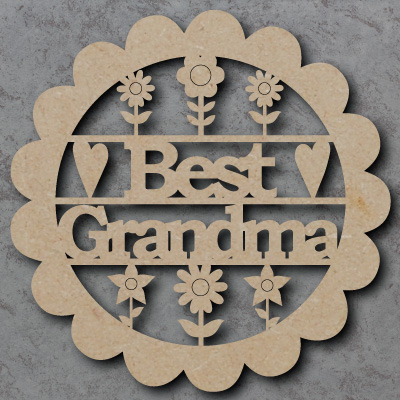 Best Grandma Flower Sign