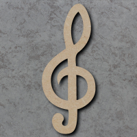 Music Note Treble Clef Blank Craft Shapes