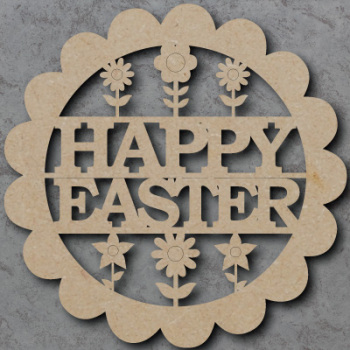 Happy Easter Flower Sign