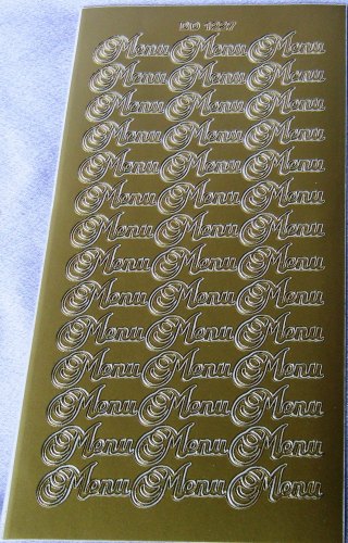 Menu Peel Off in Gold