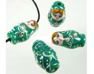Bead - Matrushka Doll - Green