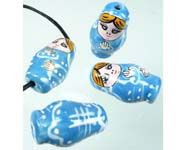 Bead - Matrushka Doll - Blue