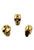 Skull Bead - metal large hole bead for beadable pens - antique gold colour