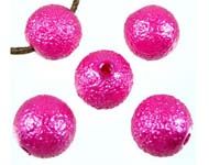Bead suitable for beadable pens - Synthetic Pearl Decorated - Vivid Pink (Pack of 5)
