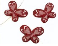 Synthetic Butterfly Bead 21x29mm - Dark Red