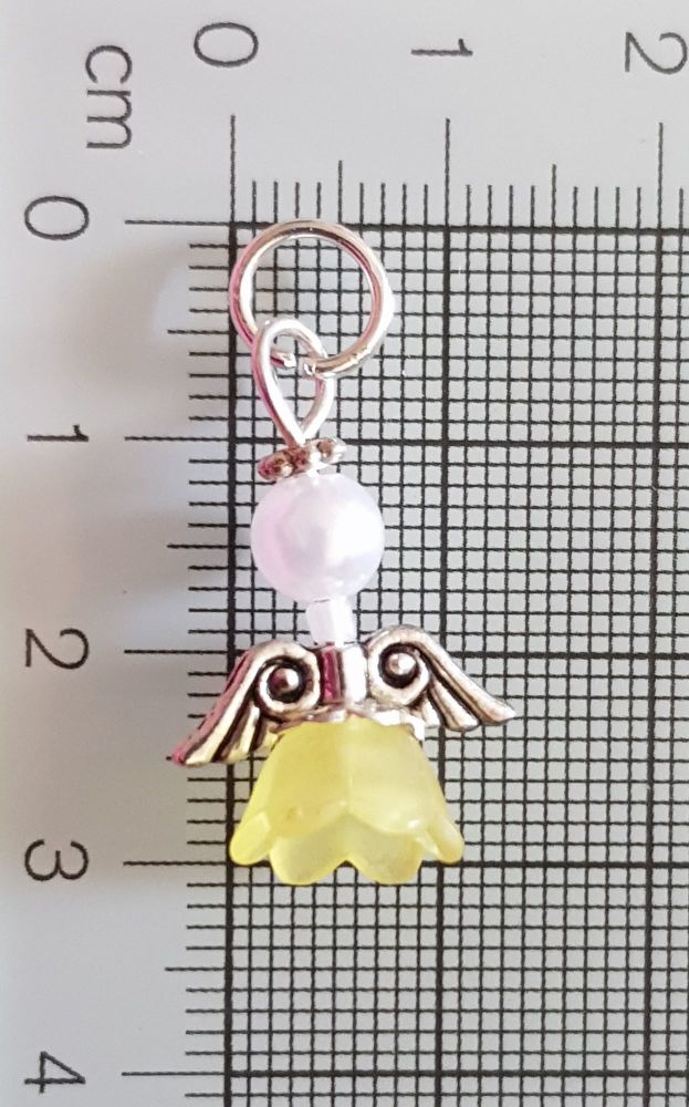 Stitch Markers for Knitting and Crochet (Yellow Angel/Flower Fairy) Small