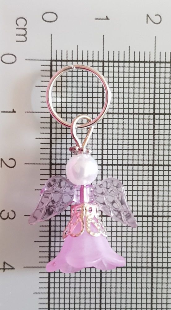 Stitch Markers for Knitting and Crochet (Purple Angel/Flower Fairy)