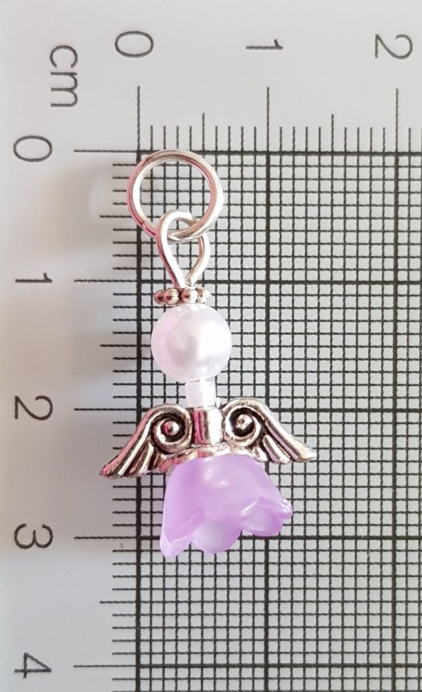 Stitch Markers for Knitting and Crochet (Purple Angel/Flower Fairy) Small