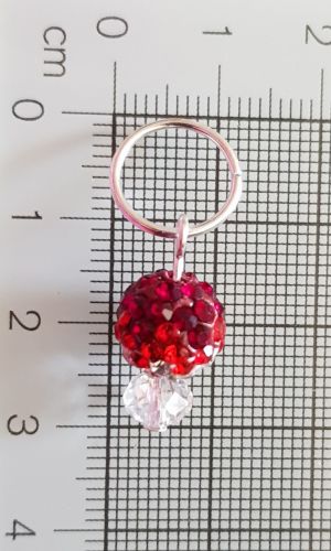 Stitch Markers for Knitting and Crochet (Raspberry Ice) Set of 5