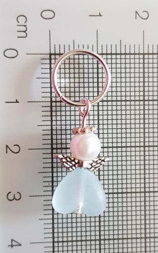 Stitch Markers for Knitting and Crochet (Tina - Blue Angel) Small