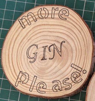 Wooden Coaster - Gin