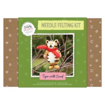 Tiger with Scarf Needle Felting Kit - Simply Make