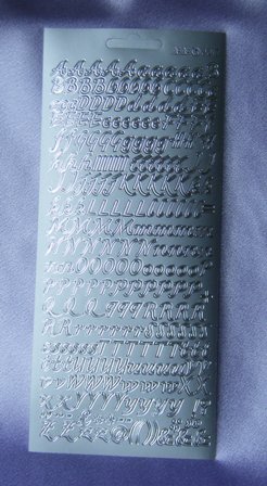 Alphabet Peel Off in Silver