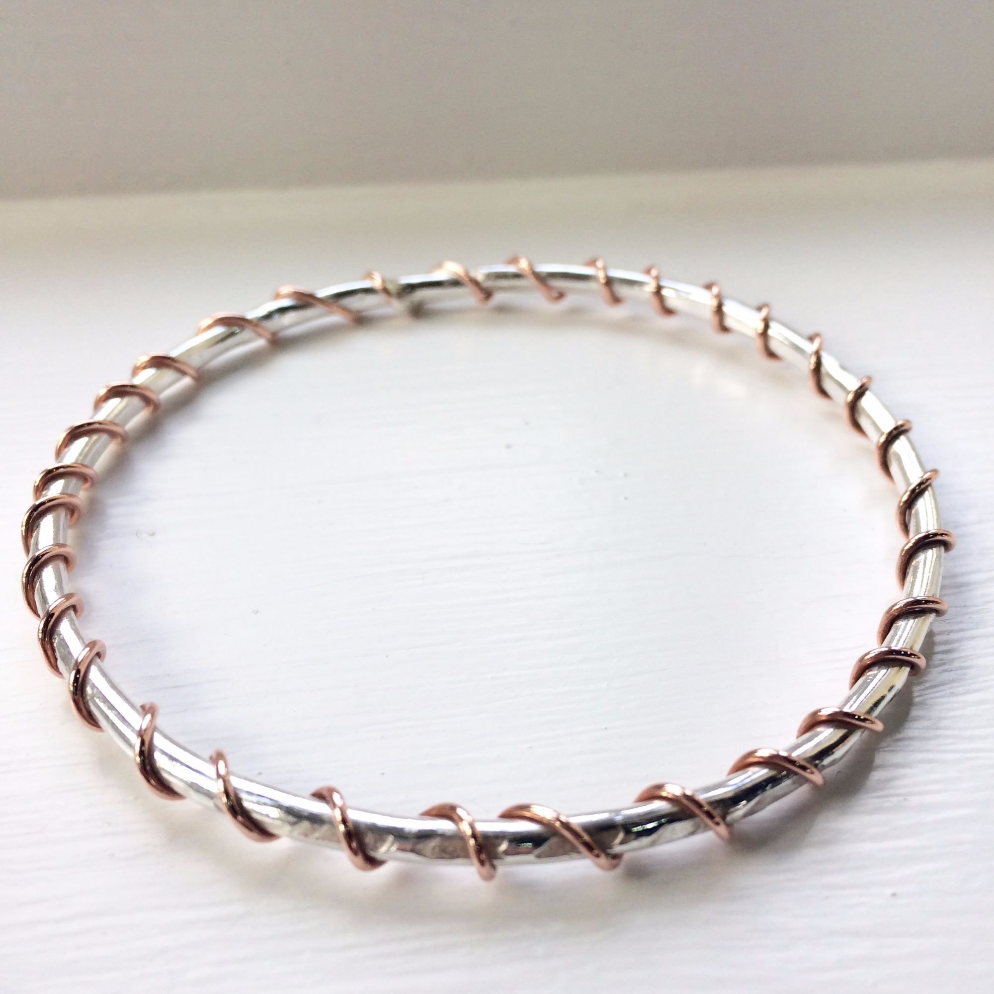 Silver Bangle Workshop - Twisted Copper