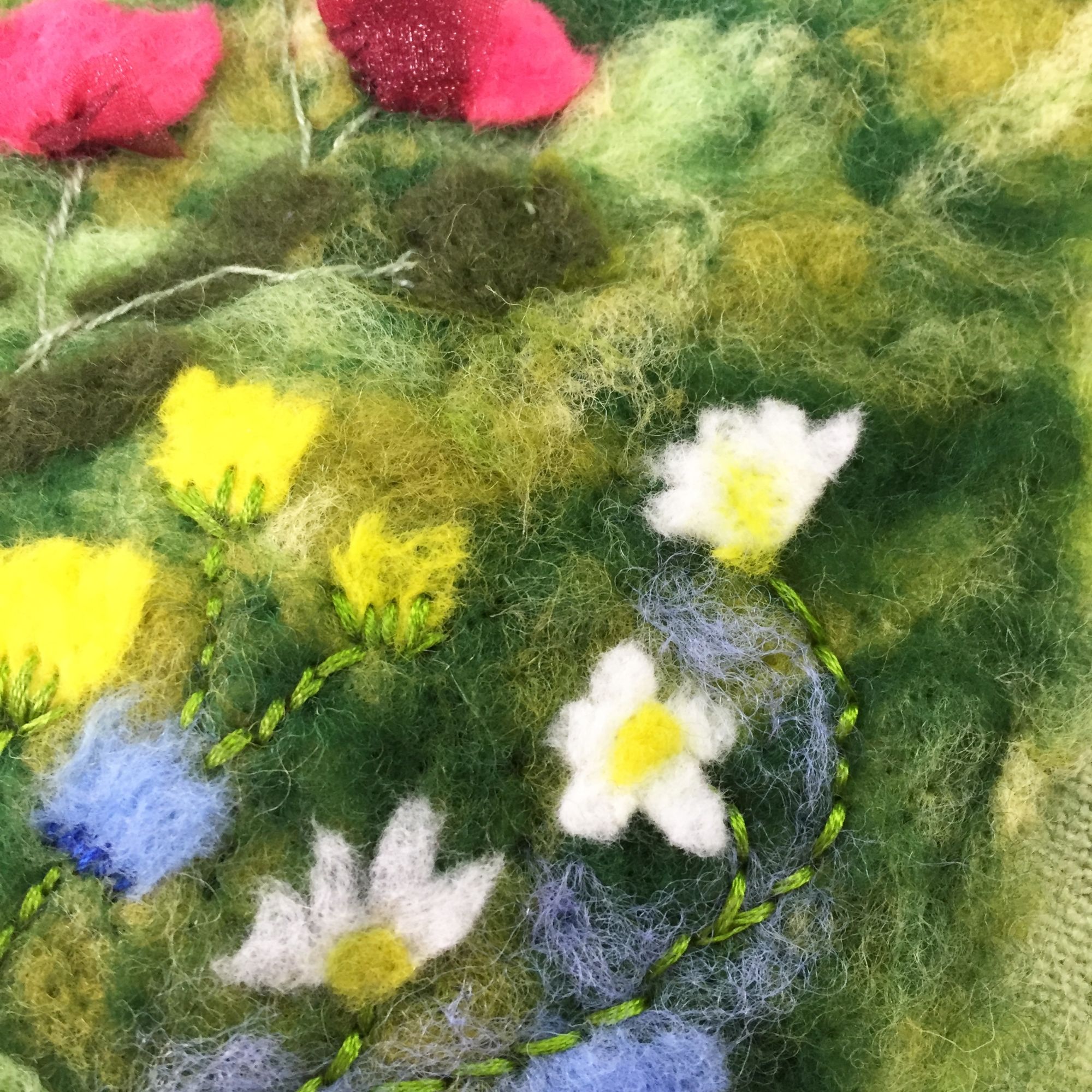 Picture Needle Felting Workshop - Stitching