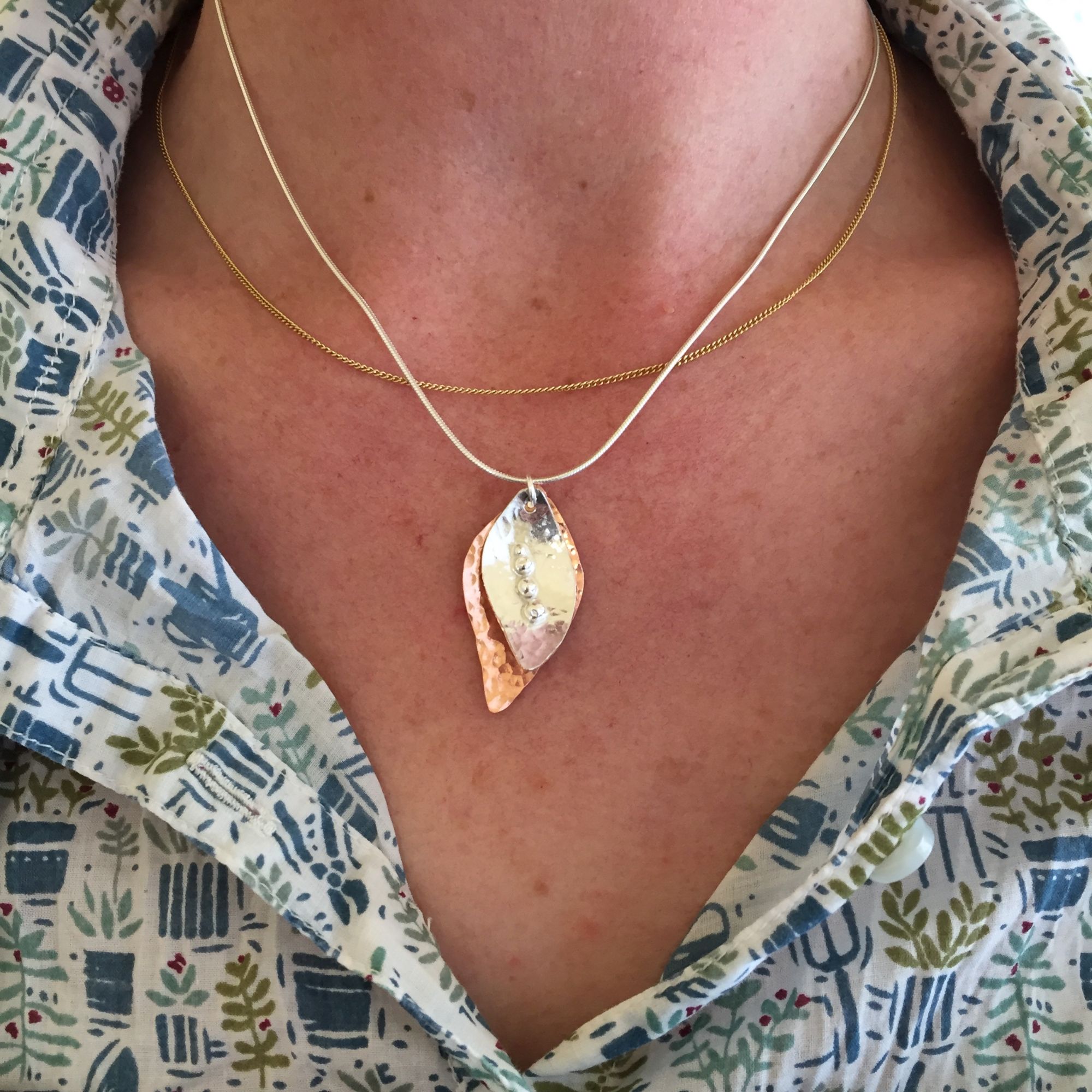 Silver Earrings and Pendant Workshop - Leaf Pendant