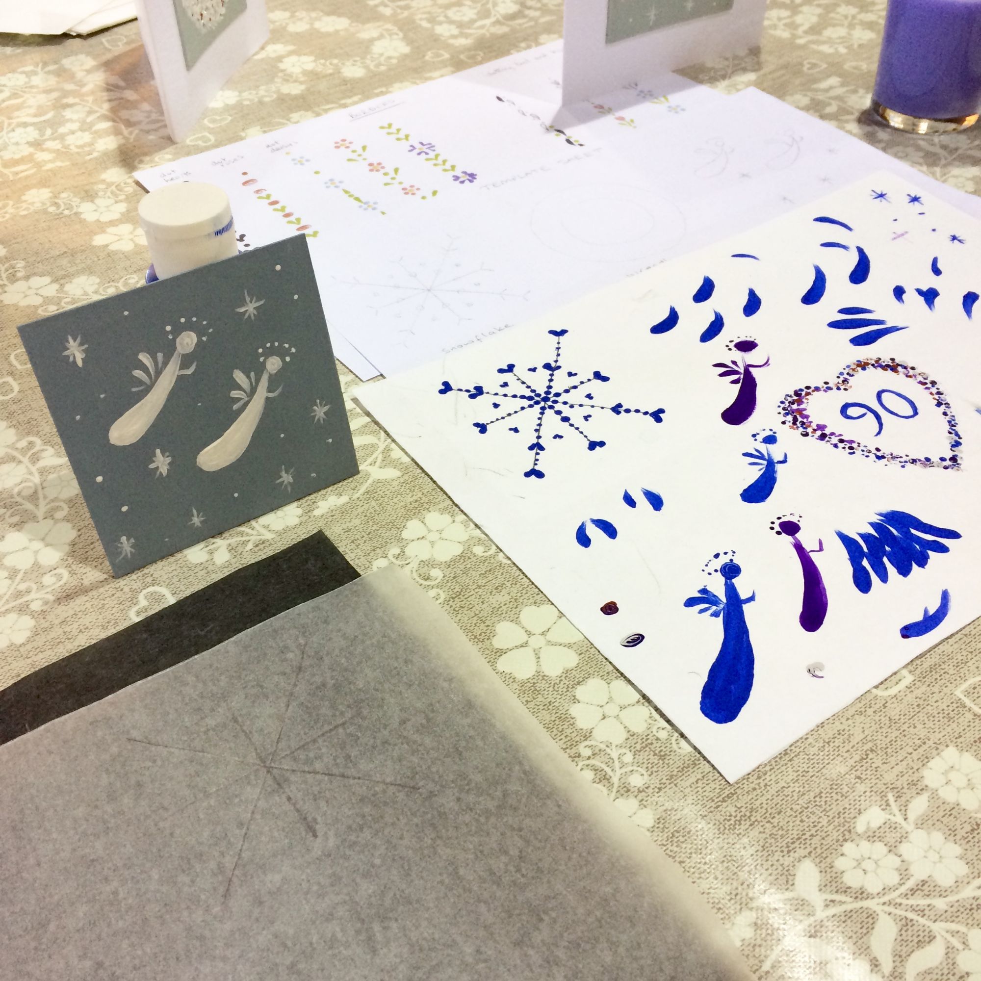 Festive Folk Art Painting Workshop - Angels