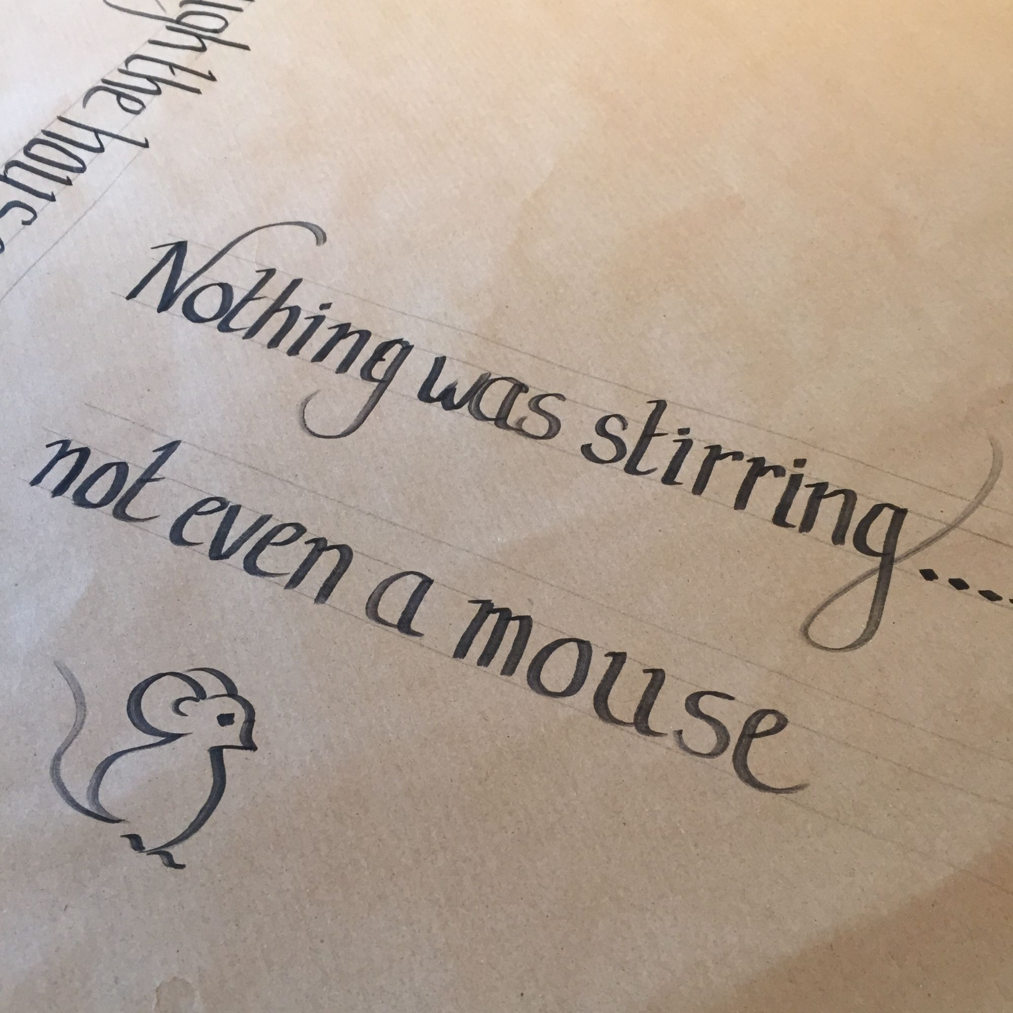 Christmas Calligraphy Workshop - Personalised Wrapping Paper