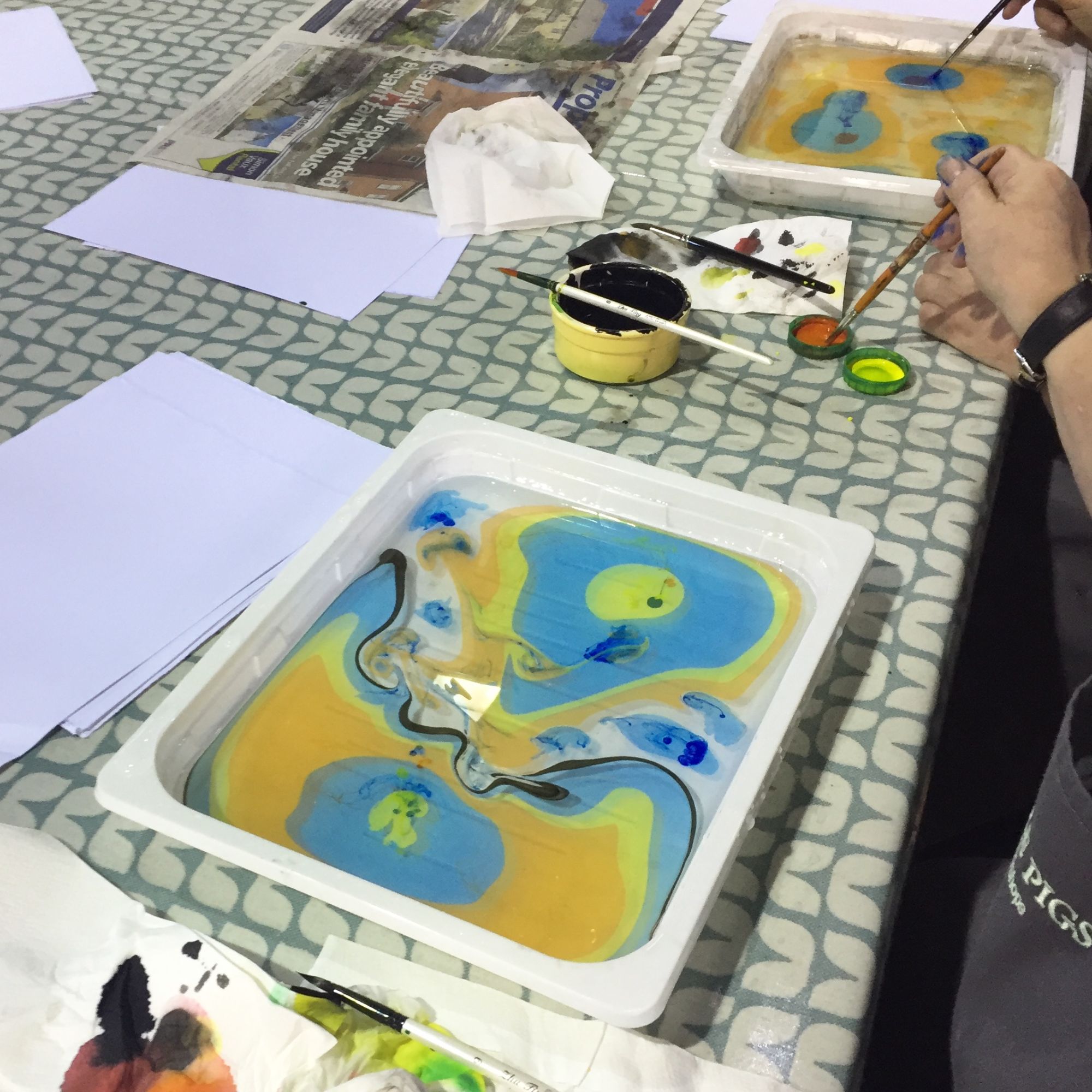 Japanese Marbling Workshop - Exploring Colour