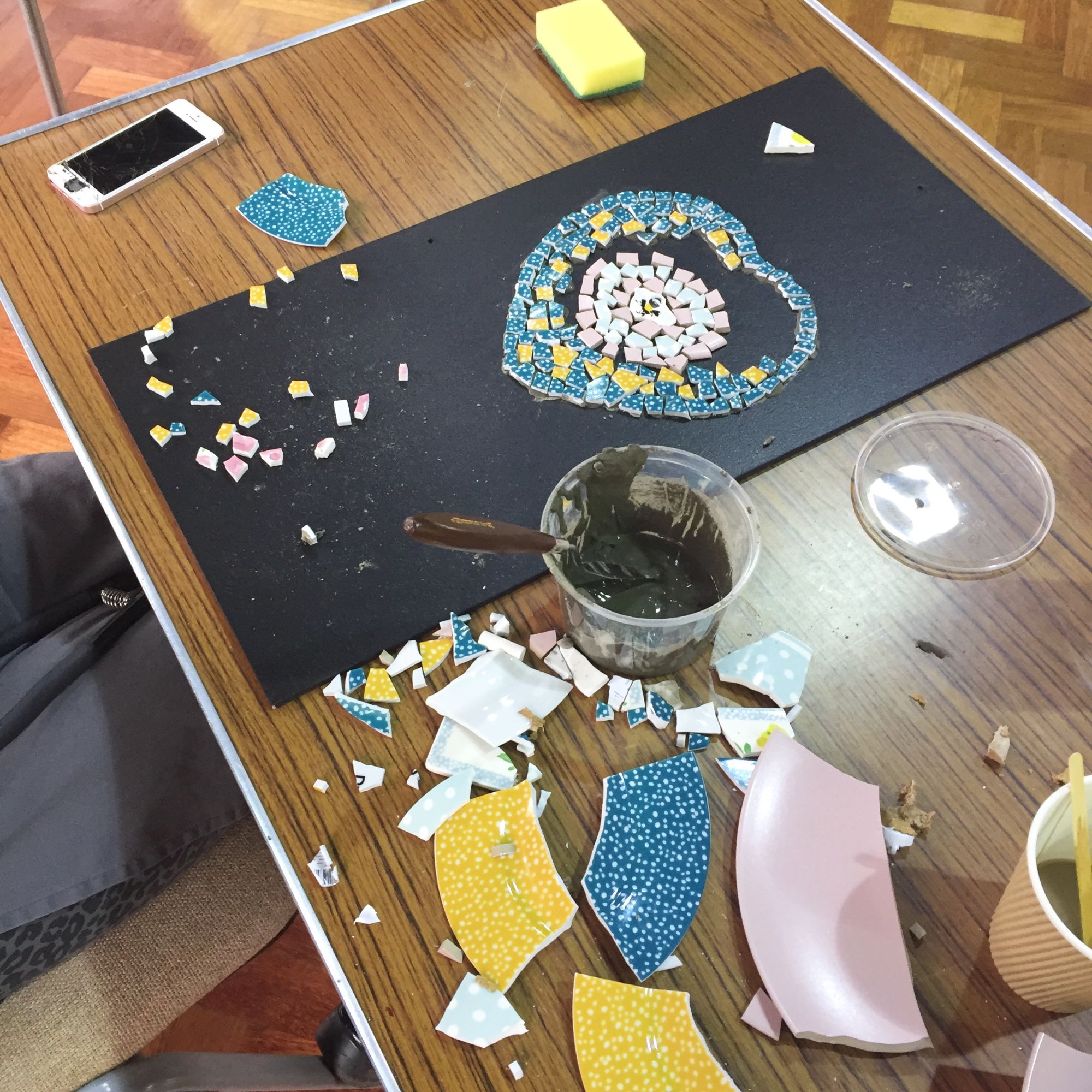Crockery Mosaic Workshop - Hearts