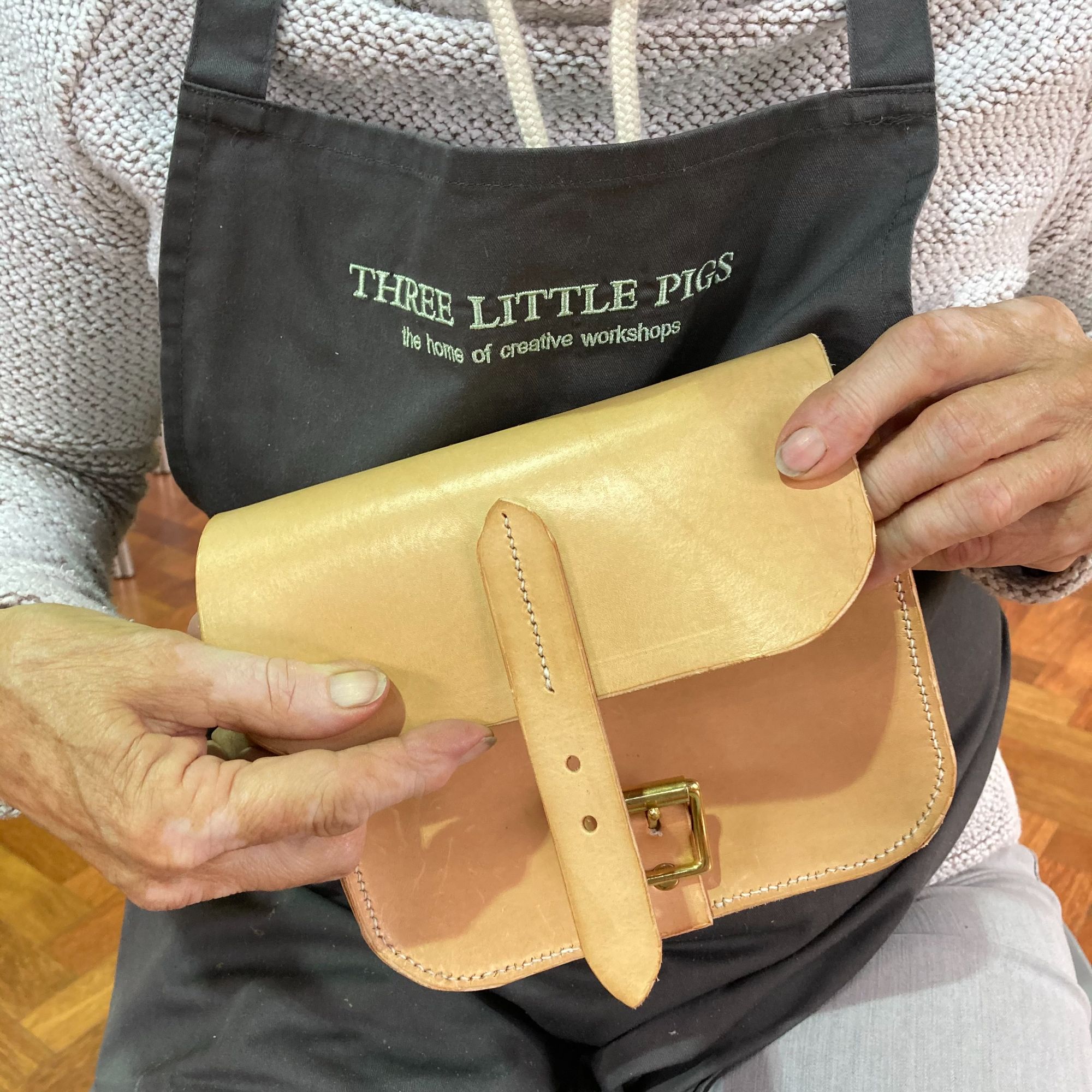Mini Leather Satchel Workshop - Natural