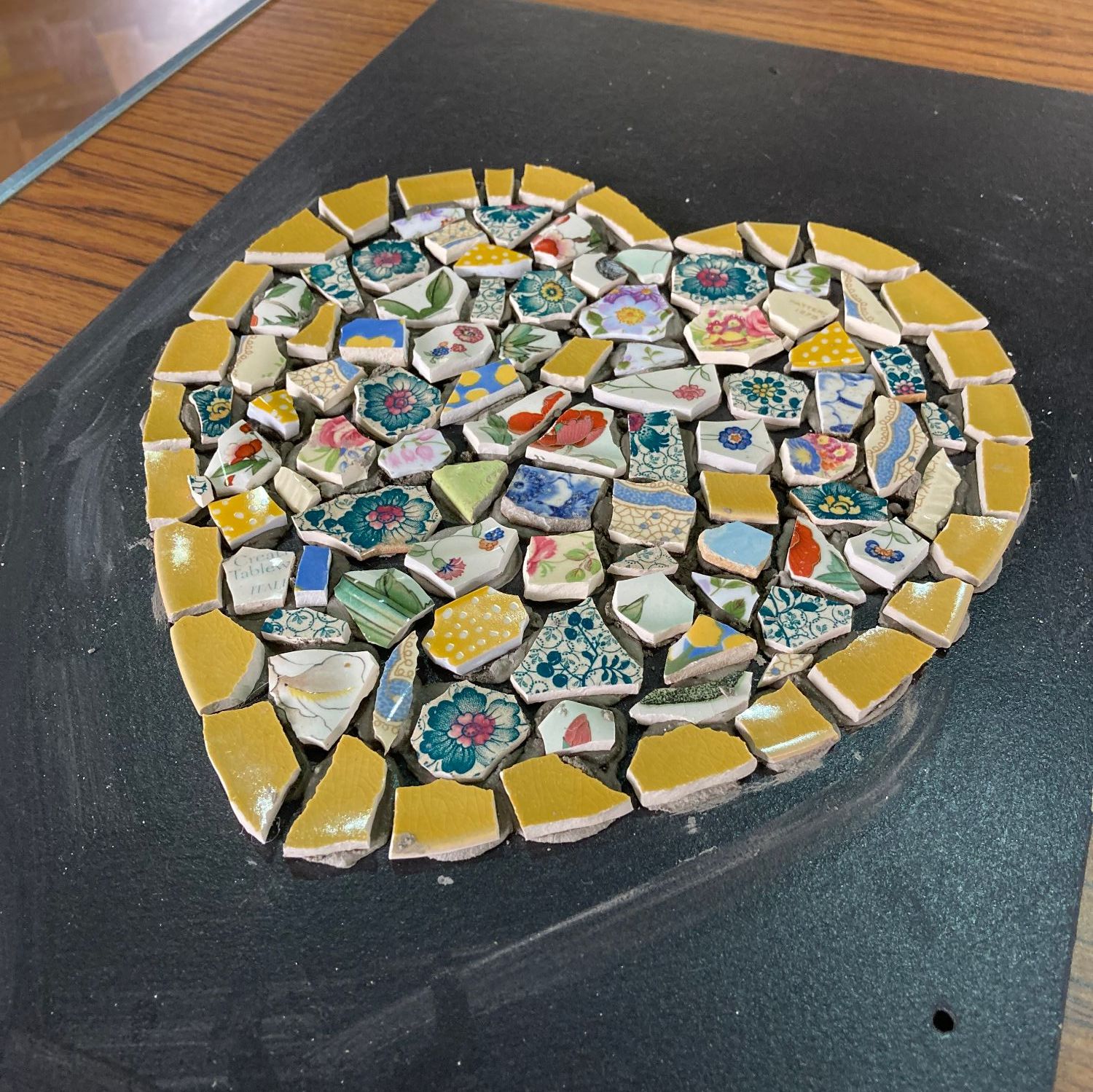 Crockery Mosaic Workshop - Yellow Plates