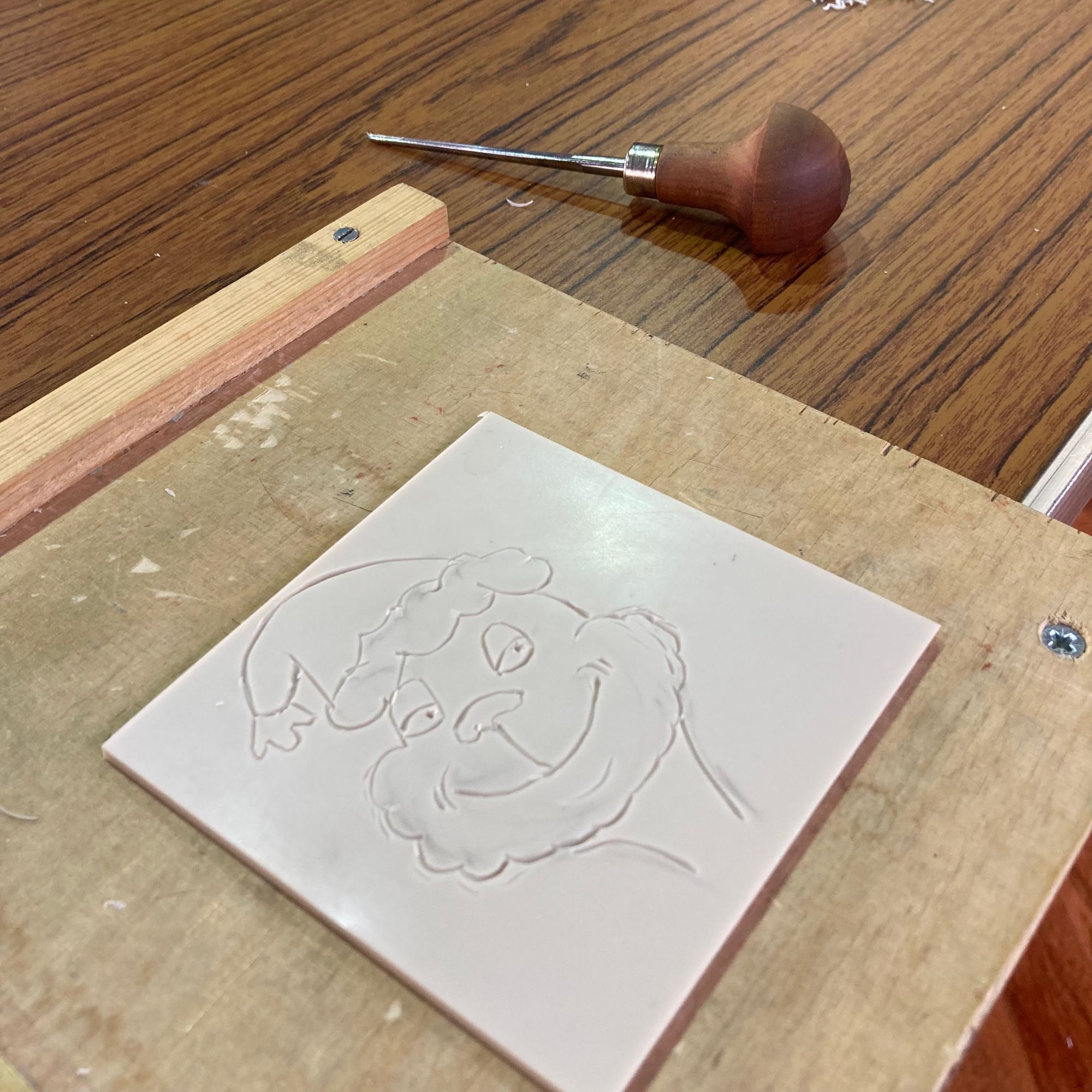 Lino Printing Workshop - The Grinch