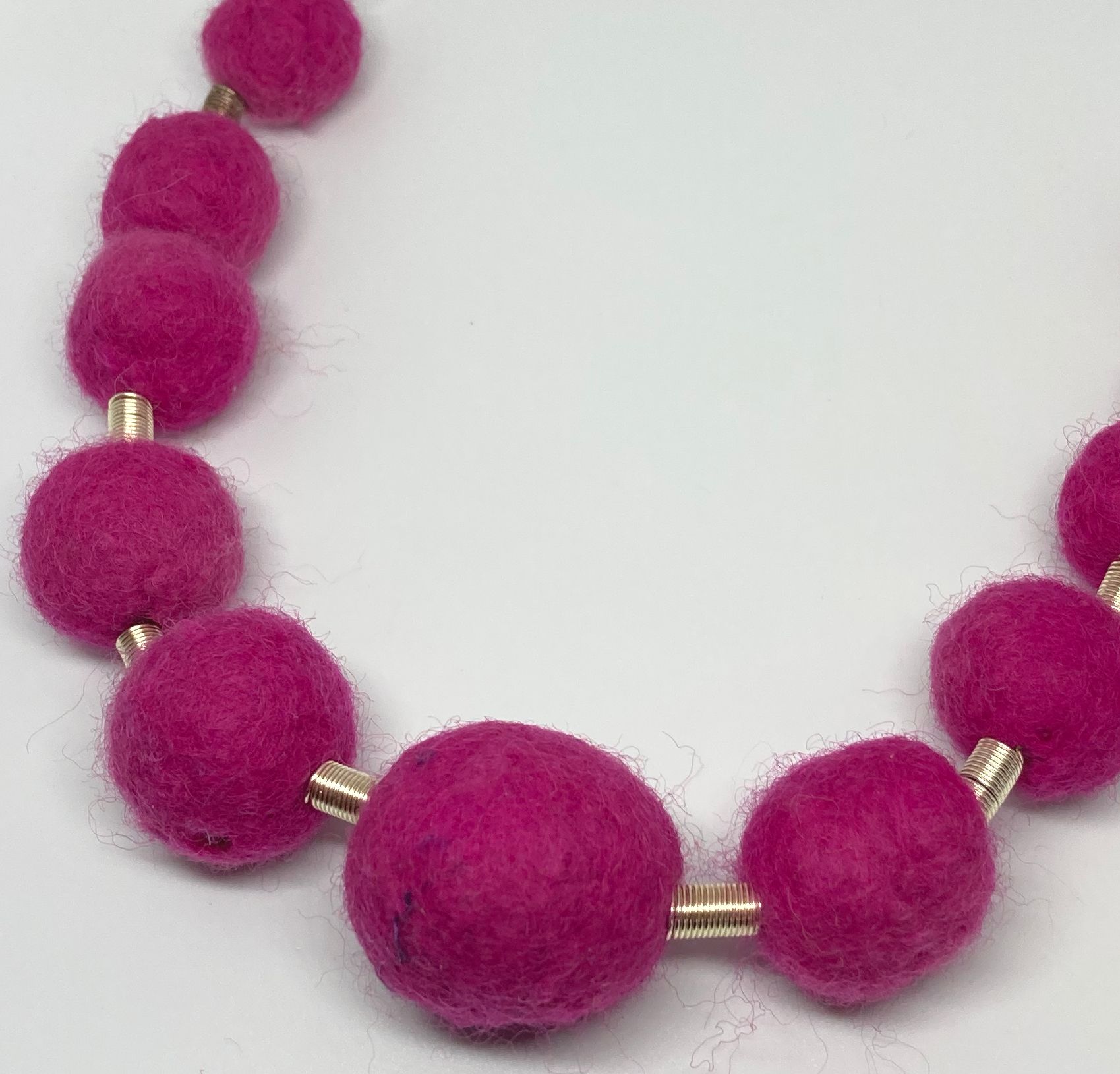 Felted Necklace Workshop - Pink