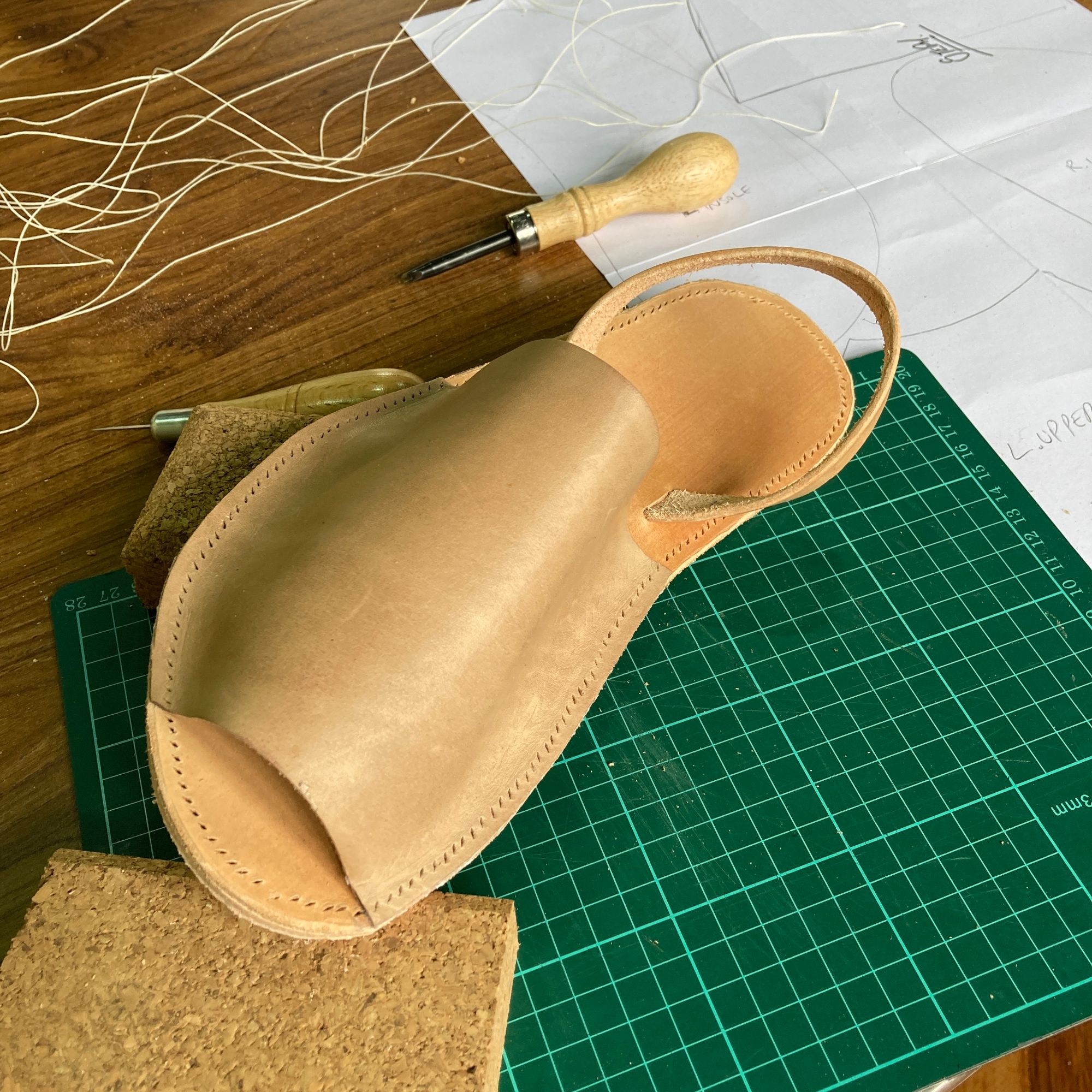 Leather Sandals Workshop - Bevelling