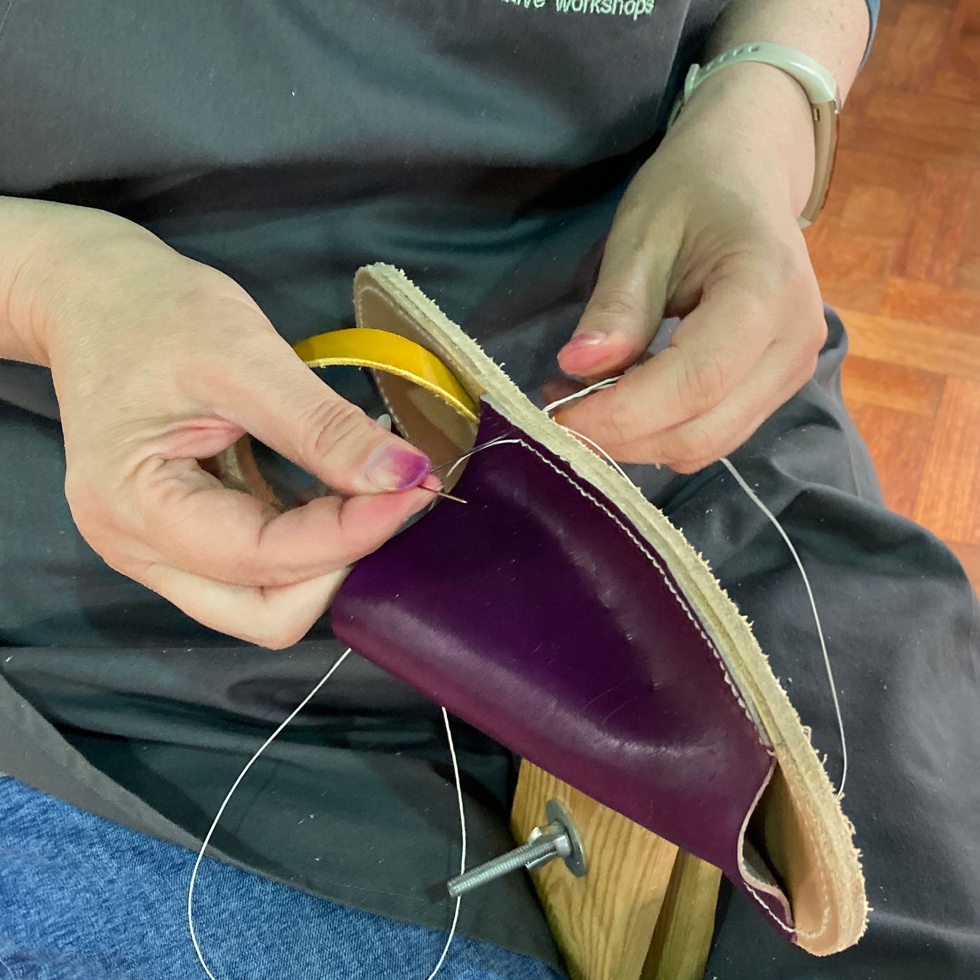 Leather Sandals Workshop - Stitching