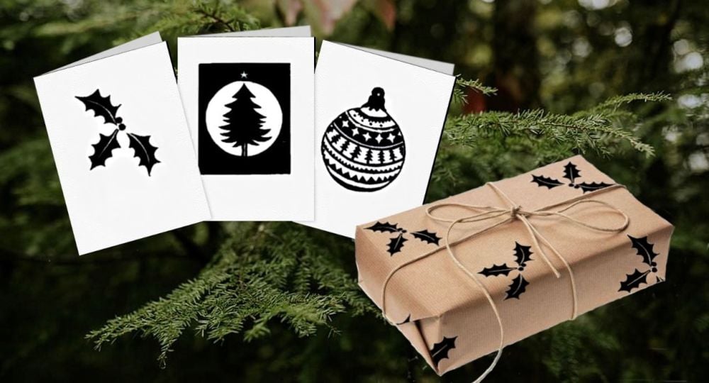 <!-- 047 --> Lino Printed Christmas Cards and Wrap Workshop - Sunday 4th De