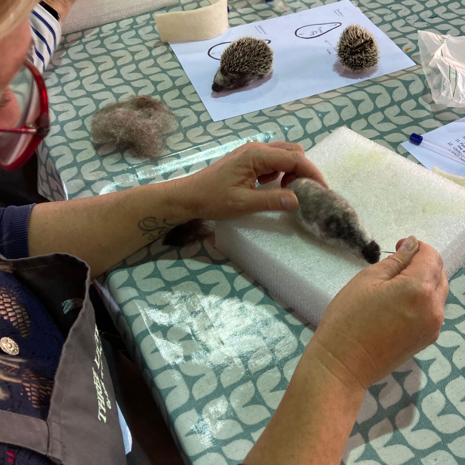 Needle Felting Hedgehogs at Three Little Pigs Make you very