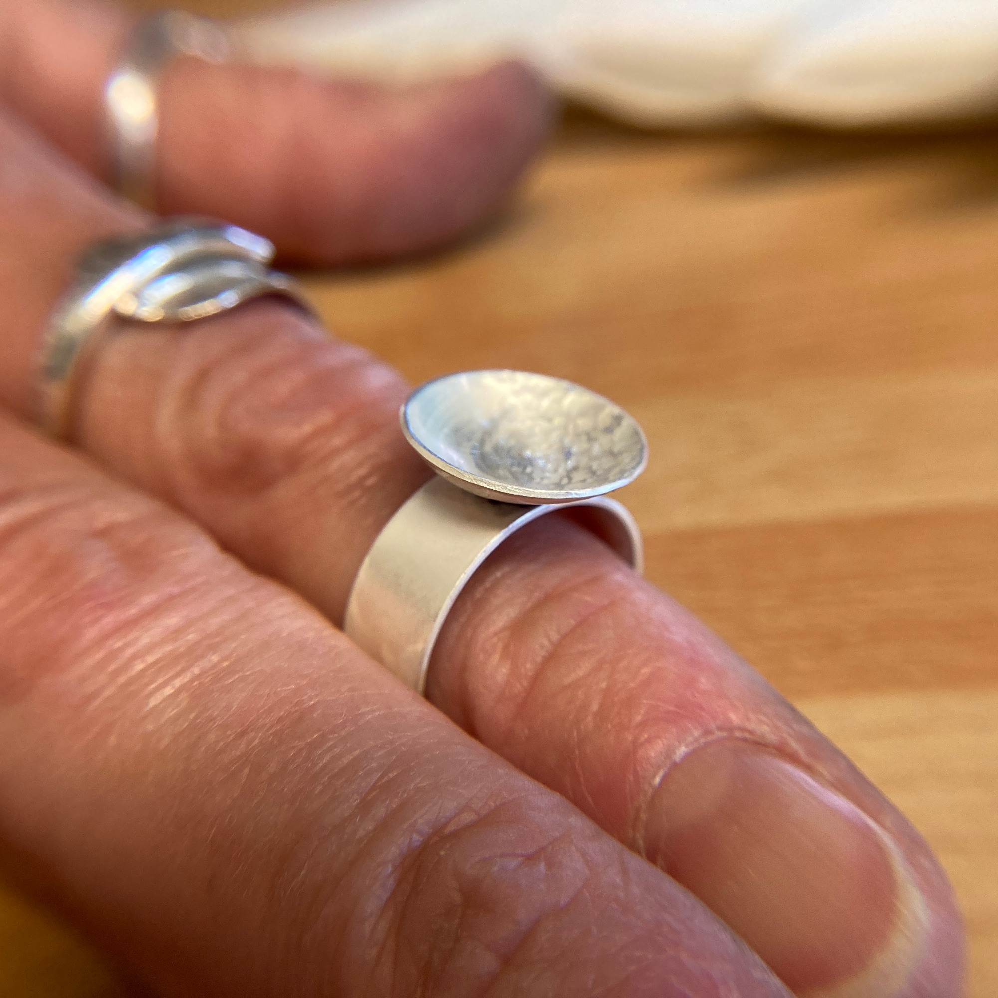 Silver Ring Workshop - Hammering