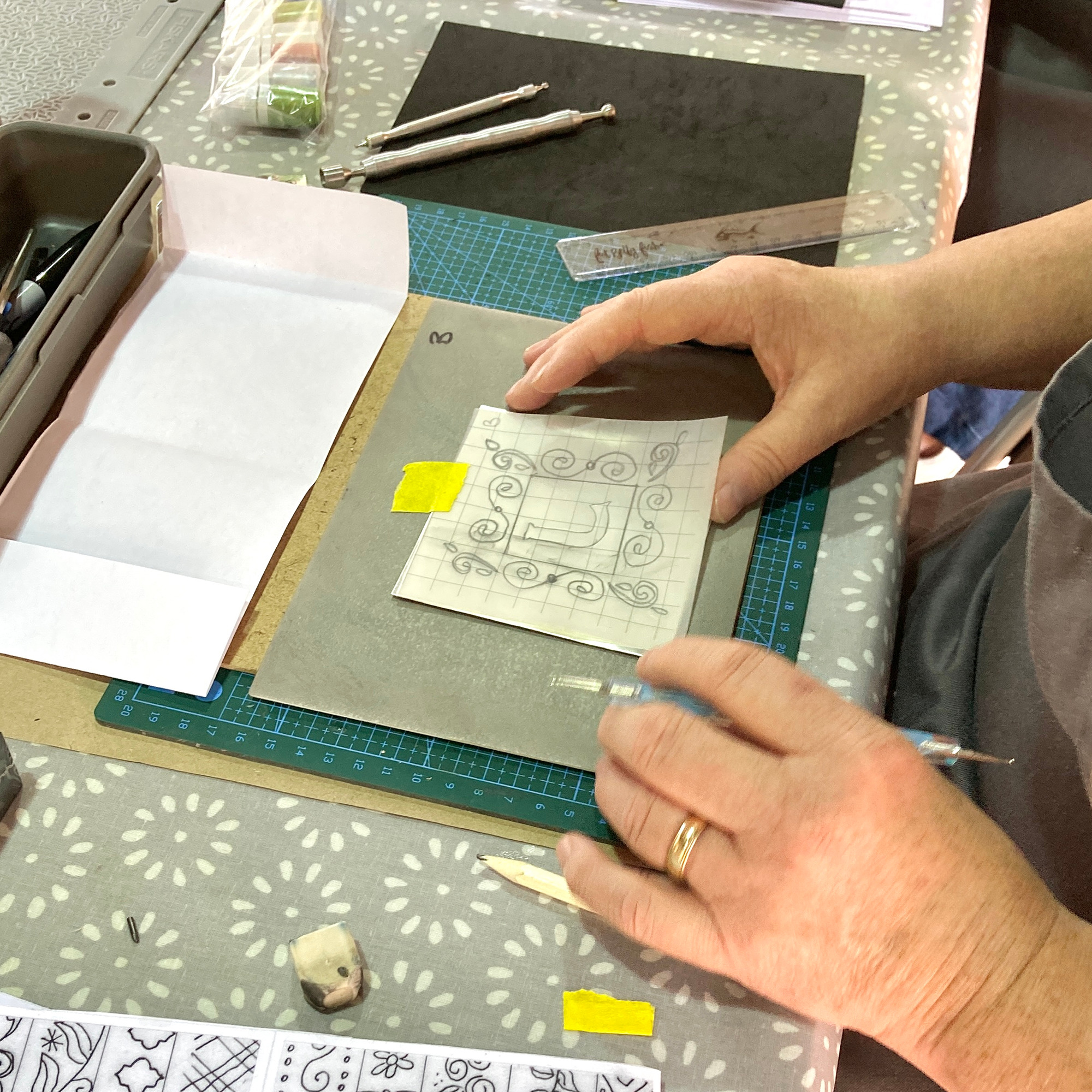 Metal Embossing Workshop - Tracing