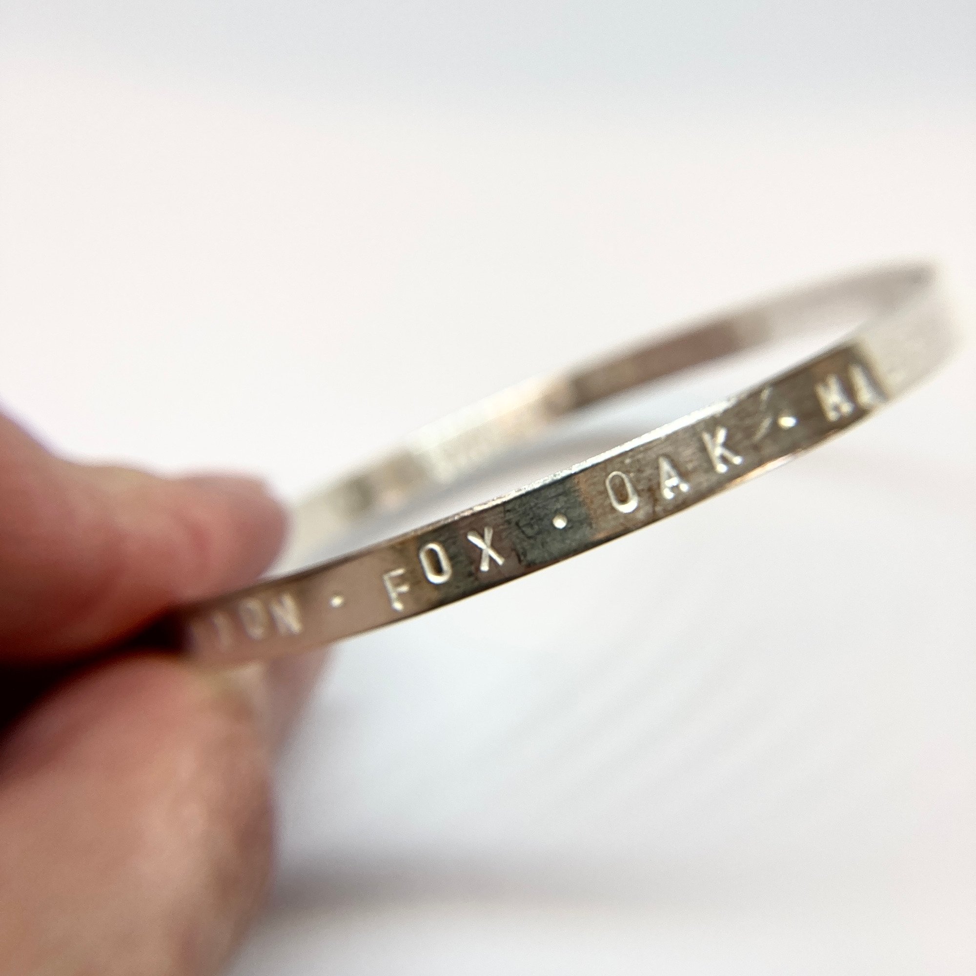 Silver Bangle Workshop - Messages