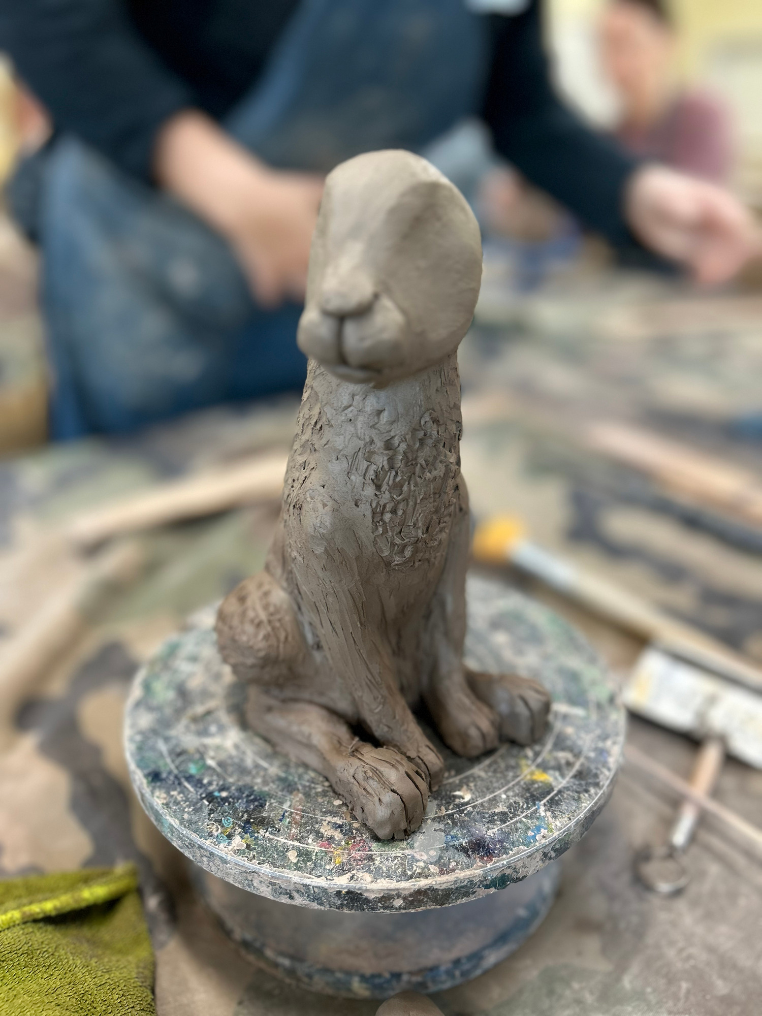 Ceramic Hare Sculpture Workshop - Sculpting