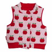 Reversable Cord Apple Print Gilet