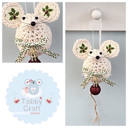 Small Hanging Holly Mouse