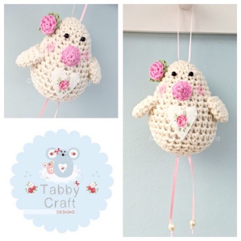 Small Rosebud Birdie - Ivory 